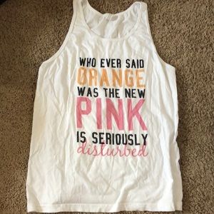 Adorable white tank with legally blonde quote